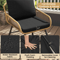 thumbnail image 6 of Renwick 3-Piece Patio Bistro Set with Wicker Rattan Chairs and Table, Tan/Black, 6 of 10