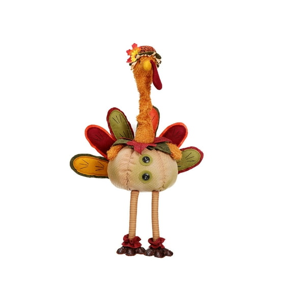 Birdeem Thanksgiving Turkey Figurine Retractable Ornament Thanksgiving Decoration