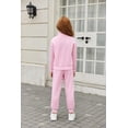 thumbnail image 6 of Arshiner Girls 2 Piece Sweatsuits Set Long Sleeve Half Zip Pullover Sweatshirt Sweatpants Fall Tracksuit, 6 of 8