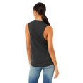 thumbnail image 2 of Bella Canvas Womens Flowy Scoop Blended Muscle Tank, M, Dark Grey Heather, 2 of 3