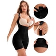 thumbnail image 3 of DARING DIVA Shapewear Tummy Control Compression Bodysuit with Zipper Crotch XL Black, 3 of 6