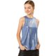thumbnail image 1 of INSPIRE CHIC Camiseta Sin Mangas Con Chaleco Brillante Metálico Brillante Sin Mangas Para Fiesta Y Club Para Mujer Azul S, 1 of 6