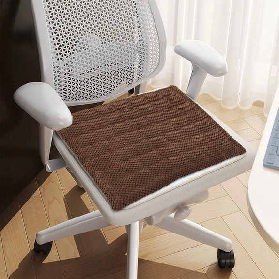 HuiXinOu Dining Chair Cushion, Corduroy Seat Pad 16x16 Inches, Non-Slip Tied Chair Pad with Removable Cover, Comfortable Kitchen Office Chair Cushion