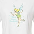 thumbnail image 3 of Tinker Bell - Think Happy Thoughts - Juniors Cropped Cotton Blend T-Shirt, 3 of 5