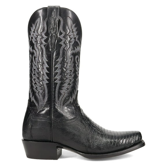 Dan Post Boots Mens Ringold Lizard Embroidered Square Toe Pull On Cowboy  M