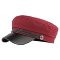thumbnail image 2 of Gkeoshab Bucket Hat Unisex Vintage Cotton Flat Top Cap Preppy Style Navy Captain Hat Classic Casual Baseball Cap, 2 of 3
