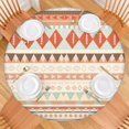 thumbnail image 2 of Soft Colored Geometric Pattern Round Fitted Tablecloth with Elastic Edge,Dining Table Cover Waterproof,Outdoor Round Tablecloth for Camping,Dining,Indoor and Outdoor, 2 of 7