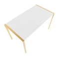Fuji Modern/Glam Dining Table in Gold Metal with White Marble Top by