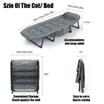 thumbnail image 3 of Sleeping Cots/Camping Cots for Adults 6 Adjustable Positions Portable Foldable Folding Cot with Pillow Heavy Duty Strong Frame Cot Bed for Camp, Travel, Room, Office - 66 in, 3 of 12