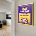 thumbnail image 2 of YouTheFan NCAA LSU Tigers Fan Rules 3D Wall Art, 2 of 3