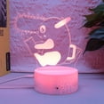 thumbnail image 3 of Luz nocturna LED 3D que cambia de color para niños con diseño de fútbol, 3 of 4