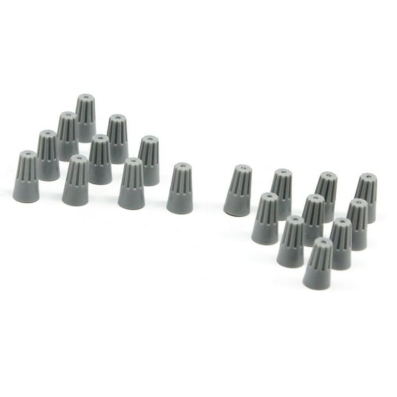 FRCOLOR wire terminals 100 PCS Wire Connectors Cable Fast Clamps Terminal Block Quick Screw Joints Spiral Pressure Line Caps Closed End Terminal (Grey),0.33"X0.33"X0.59"
