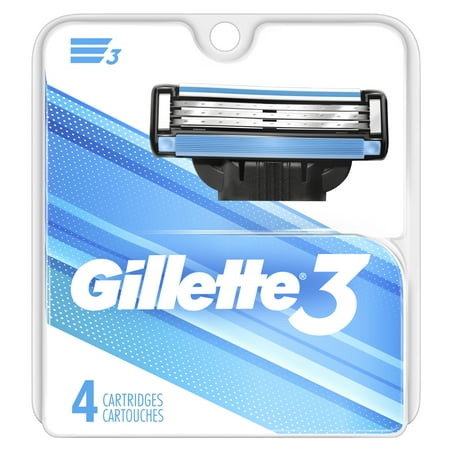 Gillette3 Mens Razor Blade Refill Cartridges (Choose Count)