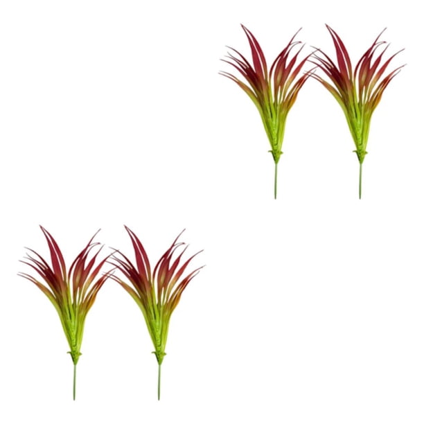 Plantas artificiales no tóxicas Injueey 2 piezas Rojo