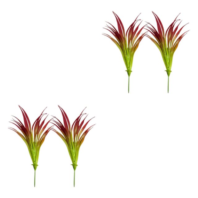Plantas artificiales no tóxicas Injueey 2 piezas Rojo