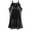 Black, variant on Rutainlusire Sleeveless Dress for Summer for Women Womne Plus Size Cold Shoulder Butterfly Sleeve Lace Up Halloween Dress