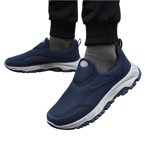 Willtoo Men's Summer Cooling Mesh Walking Shoes, Shock-Absorbing Anti Non-Slip Lightweight Casual Sneakers