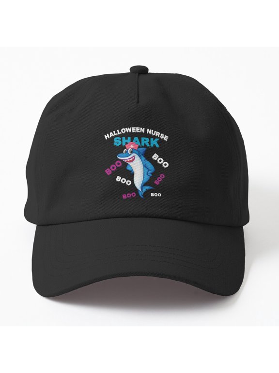 Halloween Nurse Shark Boo Crew Baseball Cap, Medical Costume Hat Style