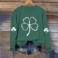 thumbnail image 5 of Tauxra St. Patrick's Day Sweater for Women, Round Neck Long Sleeve Pullover Top with Holiday Print, No Hood, Casual Knit Apparel, 5 of 6