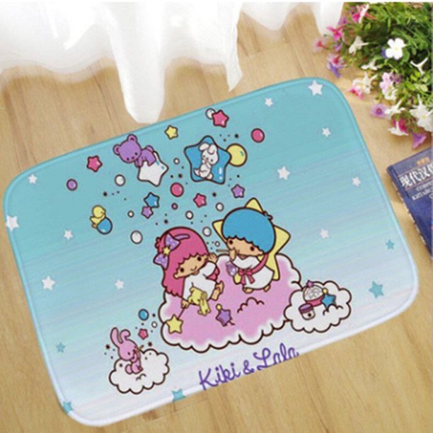 Sanrio-alfombra de franela de Hello Kitty para habitación de niños, decoración de dormitorio, cocina, alfombrilla para puerta de inodoro Fivean unisex