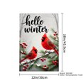 thumbnail image 4 of JOOCAR Hello Winter Cardinal Birds Snowy Branches Garden Flag for Winter Christmas Home Outdoor Garden Yard Door Decor 12x18 inch, 4 of 5