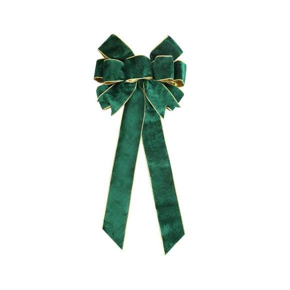Nœud de Porte de Noël Pendentif Décoratif Chic Artisanat pour Accessoires de Cour Arrière Porte Jardin Intérieur Vert