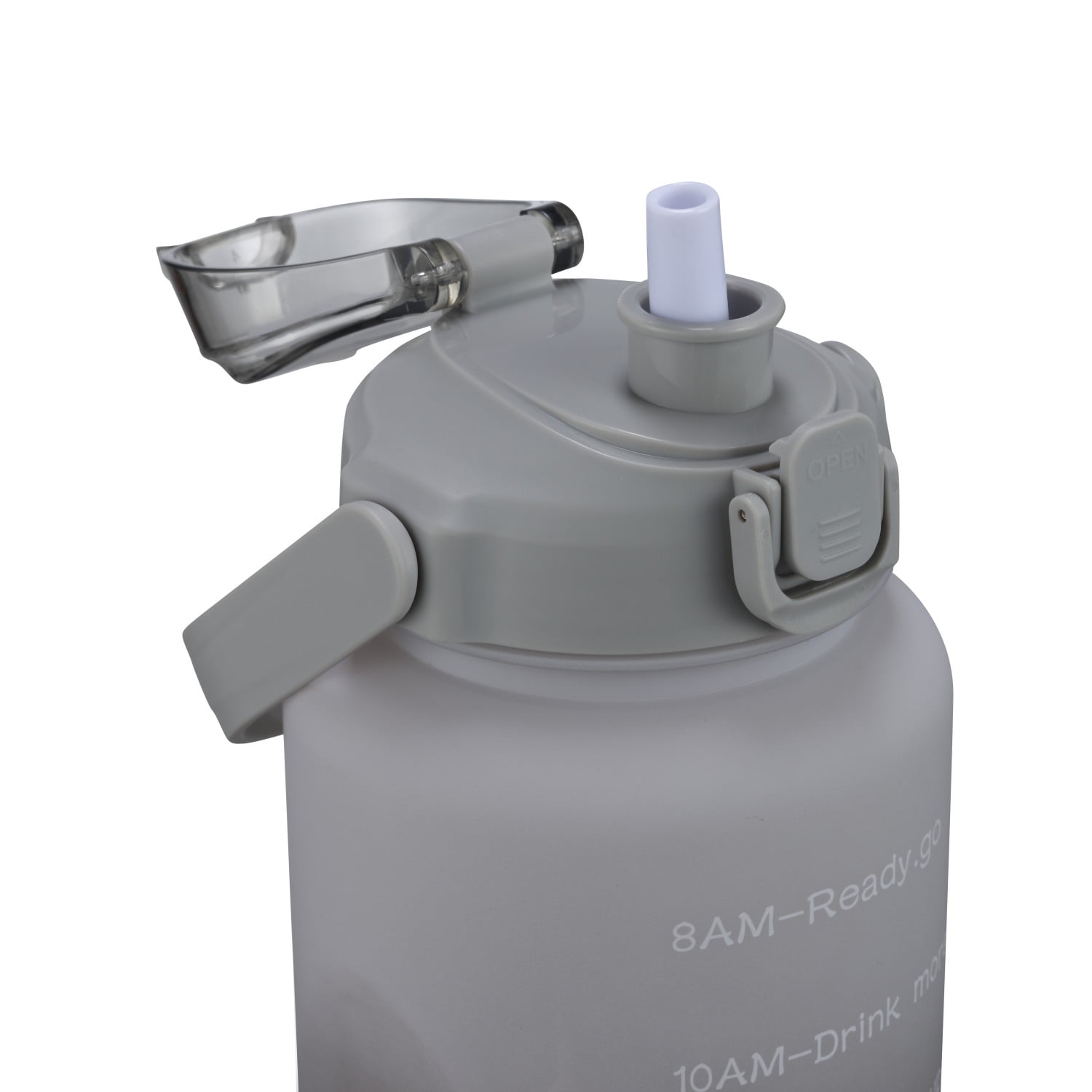 From Your Feed Leak Free 64 oz Water Bottle with Side Measurements- Black Gray Ombre