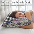 thumbnail image 5 of Spring Floral Throw Pillow Covers, Black White Checkered Farmhouse Butterfly Soft Breathable Pillow Cases with Invisible Zipper for Sleeping, Small Pillowcases for Couch Bed Sofa Chair 16x24 Inches, 5 of 9