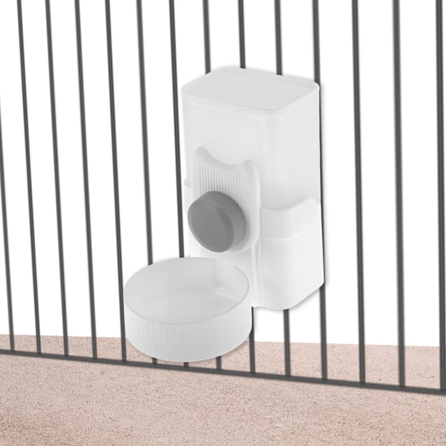 Dispensador de Agua para Conejos Unique Bargains 35oz Gran Capacidad Colgante Automático para Pequeñas Animales Gris