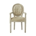 thumbnail image 2 of Rustic Manor Christianna Linen Upholstered Dining Chair, Beige, 2 of 8
