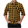 thumbnail image 5 of Chiccall Mens Vintage Flannel Shirts Classic Plaid Button Down Shirts Casual Comfy Long Sleeve Lapel Fall Fashion 2025 Tops, 5 of 6