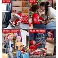 thumbnail image 3 of DolliBu Santa Sitting Moose Stuffed Animal Plush Toy with Hooded Sweater - Super Soft Wild Animal Dress Up with Red Santa Claus Outfit, Perfect Holiday Christmas Gift, 8 Inch, 3 of 6