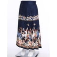 thumbnail image 6 of Yruioon Girls Horse Face Skirts Chinese Traditional Skirts Vintage A-line Pleated Long Skirt Navy Blue 130, 6 of 7