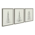 thumbnail image 2 of Kate and Laurel Sylvie Minimalist Evergreen Trees Framed Canvas Wall Art Set by The Creative Bunch Studio, 3 Piece 18x24 Gray, Modern Minimal Tree Line Wall Art Set, 2 of 6