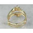 thumbnail image 3 of 2 Ct Round Cut White Moissanite Women Enhancer Guard Ring 14k Yellow Gold Plated, 3 of 3