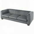 thumbnail image 2 of Modern Gray 3-Seater Sofa with Plush Fabric and Sturdy Construction (80" W x 31.1" D x 26" H), 2 of 16