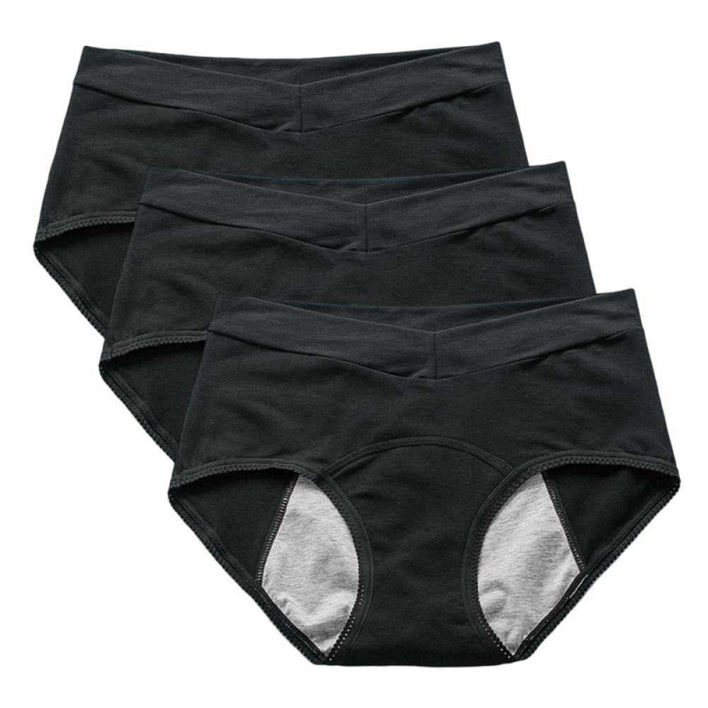 Menstrual Period Underwear for Women Mid Waist Cotton Postpartum Ladies  Panties Briefs Girls, 1PC 