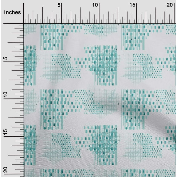 oneOone Cotton Jersey Turquoise Blue Fabric Texture Watercolor Fabric For Sewing Printed Craft Fabric By The Yard 58 Inch Wide