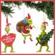 thumbnail image 2 of Nuevos colgantes para árbol de Navidad, adornos de Grinch, acrílico, versión 3D divertida, monstruo de pelo verde, decoración para árbol de Navidad, regalos de Navidad, 2 of 5