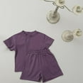 thumbnail image 4 of Birdeem Ensemble T-Shirt à Manches Courtes et Col Rond pour Enfants, Couleur Unie, Poches pour Garçons et Filles, 4 of 12