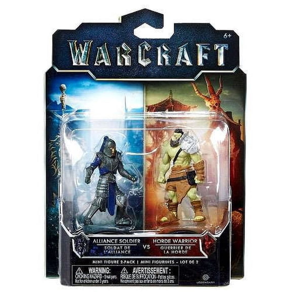 Warcraft Mini Horde Warrior & Alliance Soldier Action Figures (2 Pack)