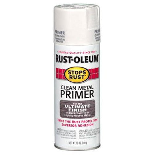 RustOleum 7780830 Stops Rust Spray Paint, 12Ounce, Flat White Clean Metal Primer