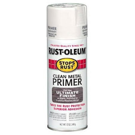 Rust-Oleum 7780830 Stops Rust Spray Paint, 12-Ounce, Flat White Clean Metal (Best Way To Clean Flat Paint)