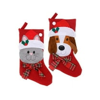 Christmas House Dog and Cat Pet Stockings, 18 inch (1 Pair)