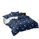 thumbnail image 4 of Especial para textiles para el hogar Juego de tres piezas con funda de edredón y funda de almohada con estampado de estrellas simple de doble cara Juego de ropa de cama, 4 of 5