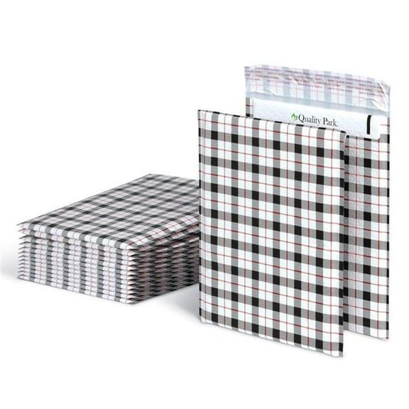 TOPS Products QUA85872 4 Count 8.25 x 11 in. Quality Park Bubble Mailer, No.2 Plaid - 25 per Box