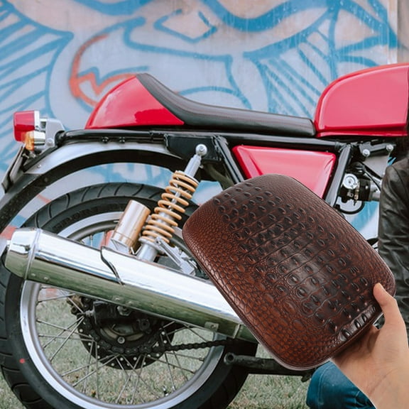 Phenofice 1Pack Motorcycle Seat Cover for Dirt Bike and Rear Riders in Brown Color 10.2x6.9x1.8in
