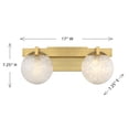 thumbnail image 6 of Darien 2-Light Bathroom Vanity Light in Warm Brass, 6 of 6