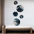 thumbnail image 3 of Designart "Liquid Ink Marbling in Blue and Gold" Abstract Marble Metal Wall Art Set of 5 Piece, 3 of 5