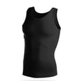 thumbnail image 3 of LODIENY Big and Tall (M-4XL) Tank Tops for Men Sleeveless Crew Neck Gym Workout Stretch Tees Ultra Light Muscle Slim Fit Fitness T Shirts Black XXXL, 3 of 5